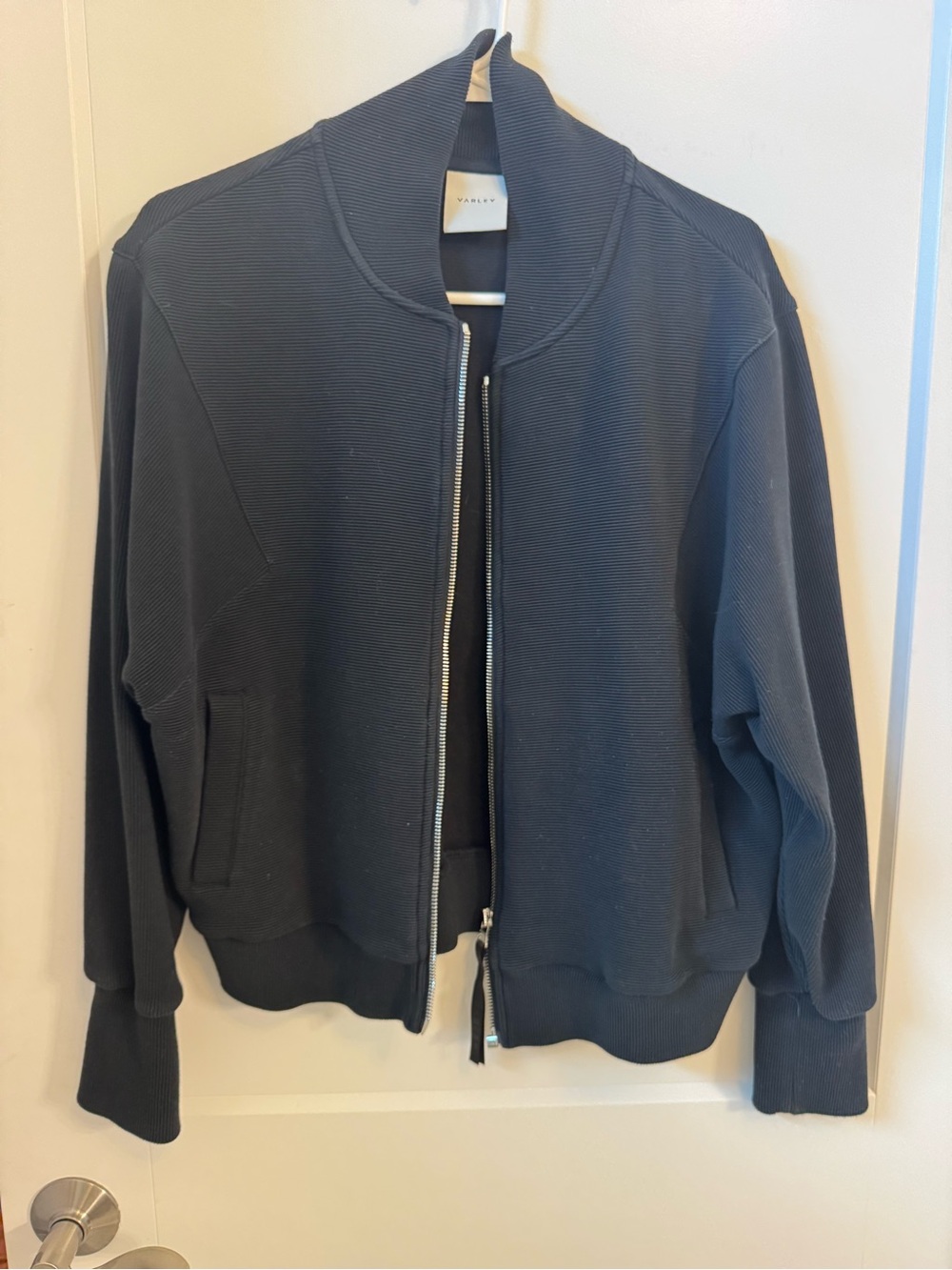 Women's Varley Alia Black Bomber Jacket -  Zip Front